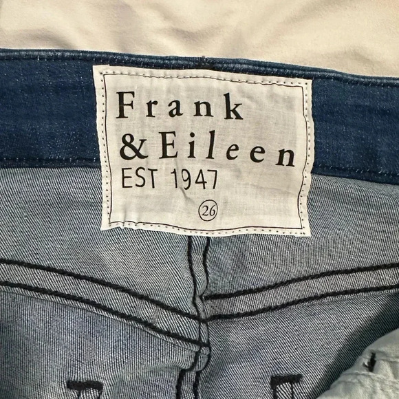 Frank & Eileen Sligo Easy Fit Skinny Jean In Medium Wash Raw Hem Size 26 - Picture 6 of 8
